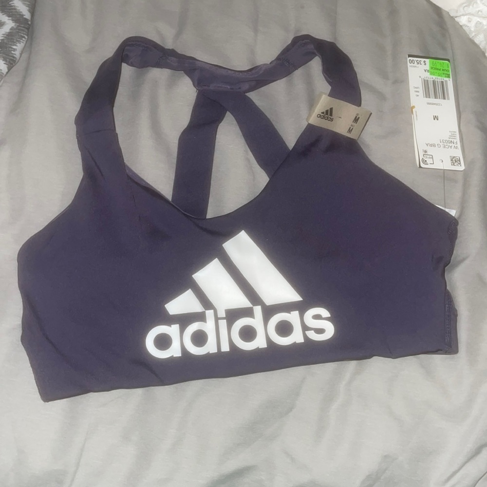 Purple Medium Adidas Sports Bra